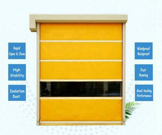Luftdichtes Hochgeschwindigkeits-PVC rollen oben Türen für Industrieanlage-hygienische Bereiche